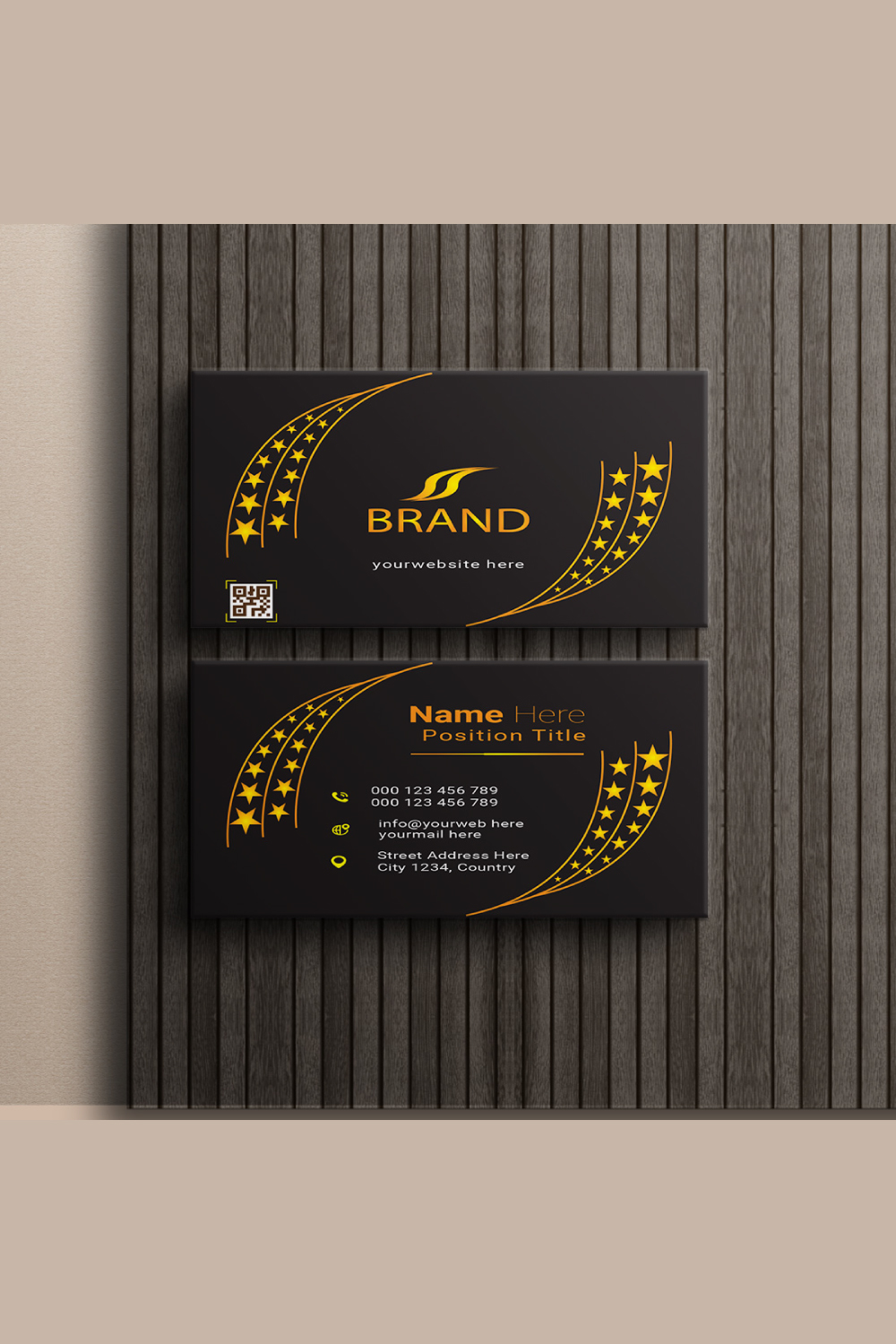 creative and simple modern business card design pinterest preview image.