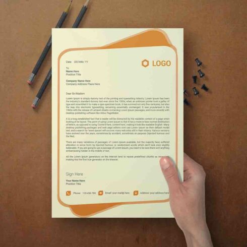 This is a letterhead design This template download contains one color letterhead design cover image.