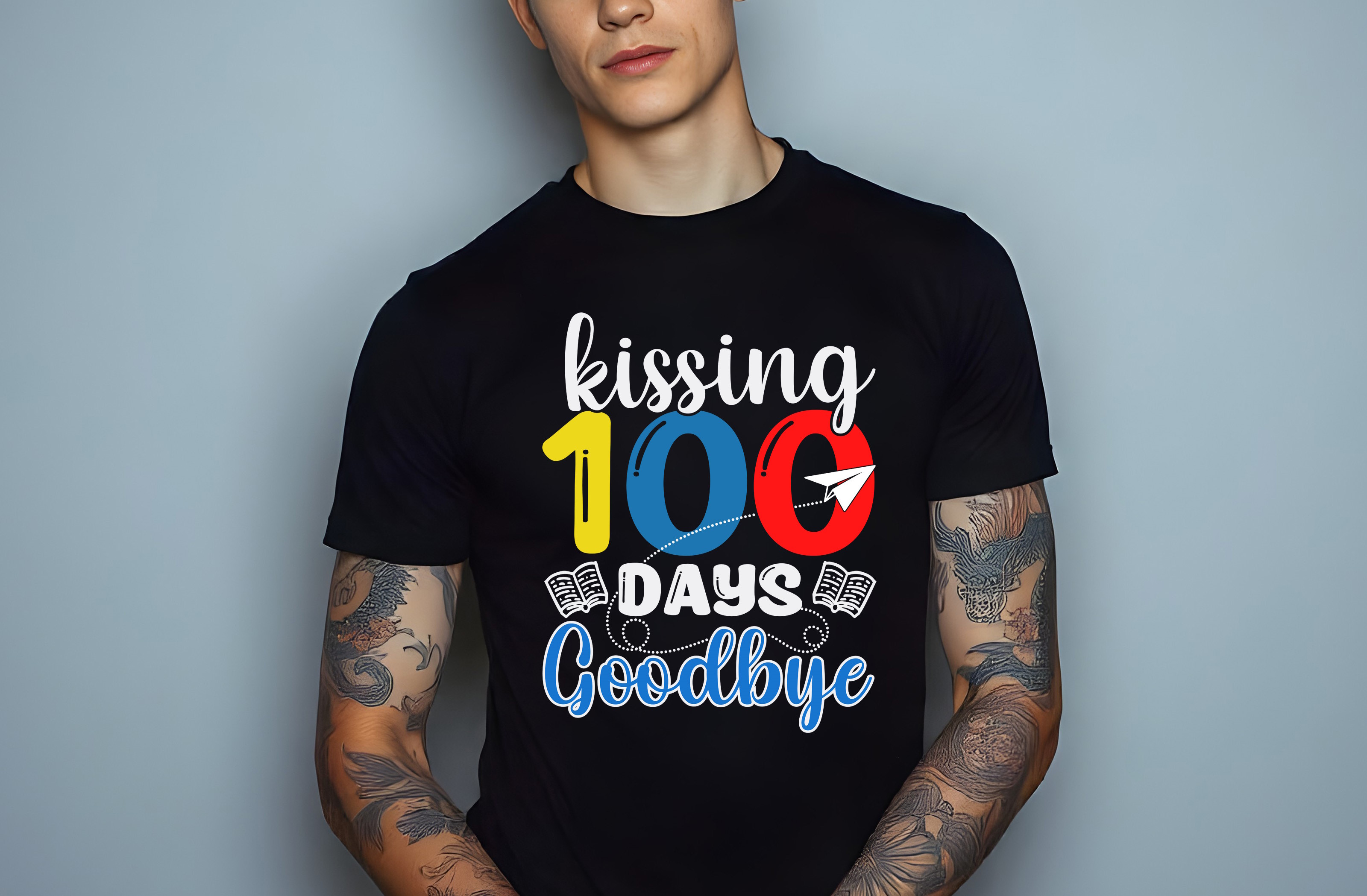 kissing 100 days goodbye male t shirt mockups 943