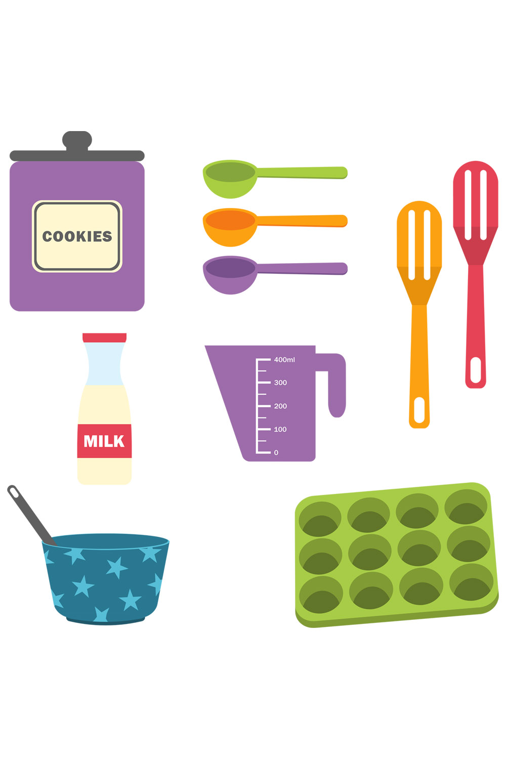 Cooking Baking Ingredients & Utensils Png pinterest preview image.