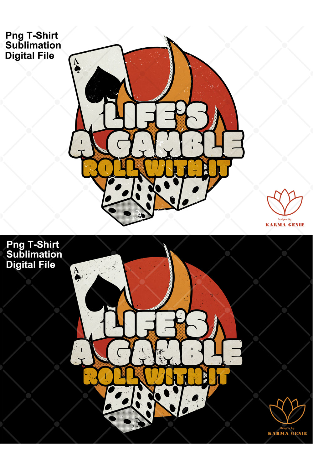 Life's a Gamble - Gambling Graphic pinterest preview image.