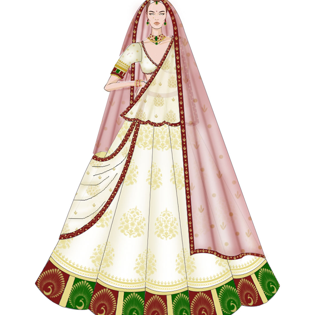 Bridal Illustration for print preview image.