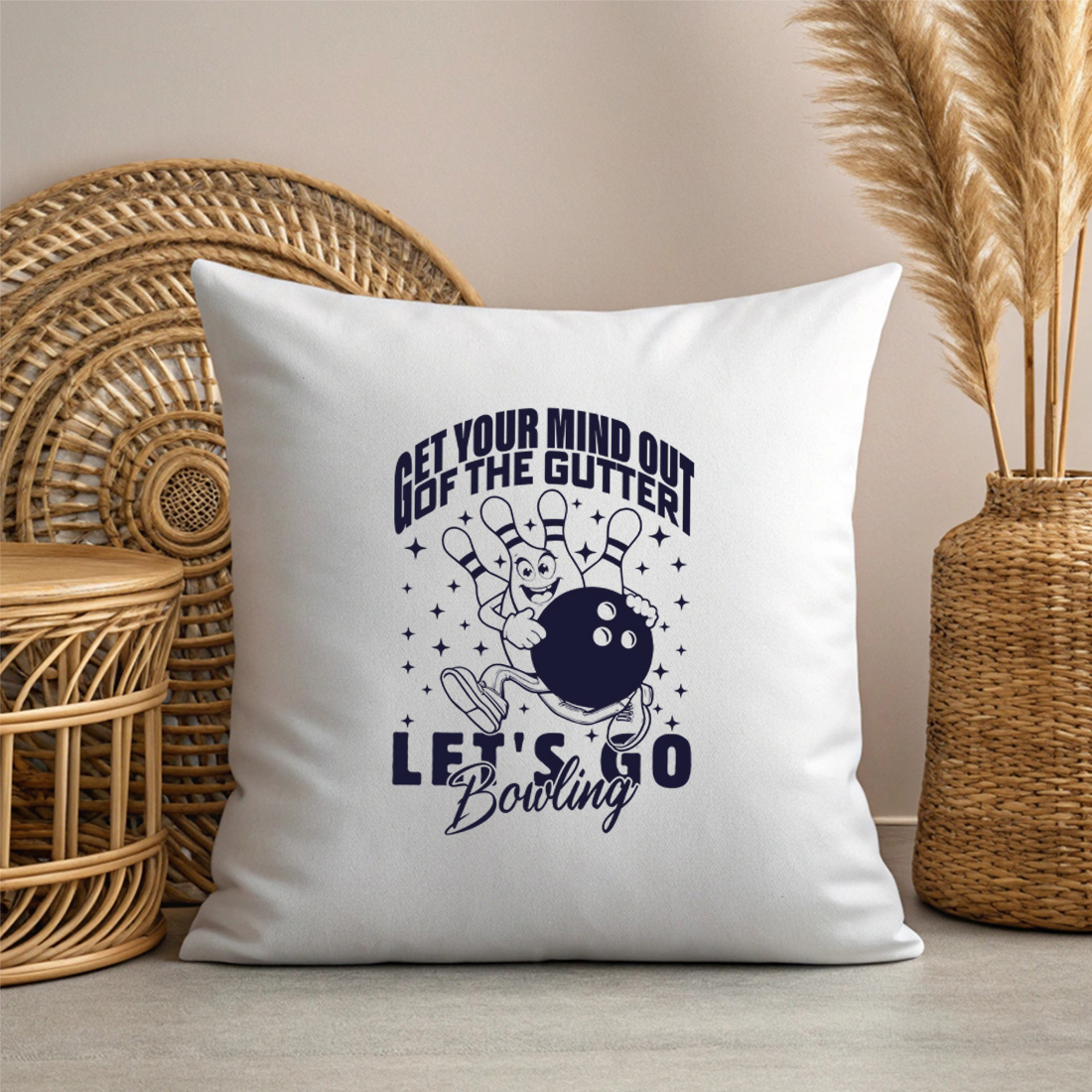 lets go bowling perfect vector illustration for sports enthusiasts 3 with pillow mock up 372