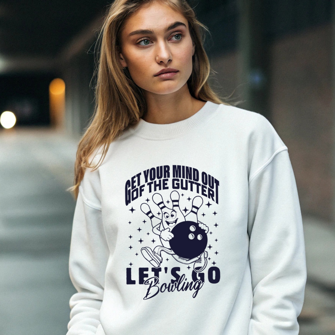 lets go bowling perfect vector illustration for sports enthusiasts 4 with female sweatshirt mock up 309