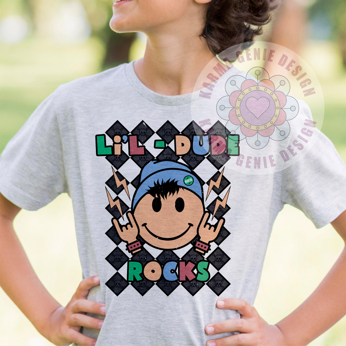 Li'l Dude Rocks - Boys T-Shirt Png cover image.