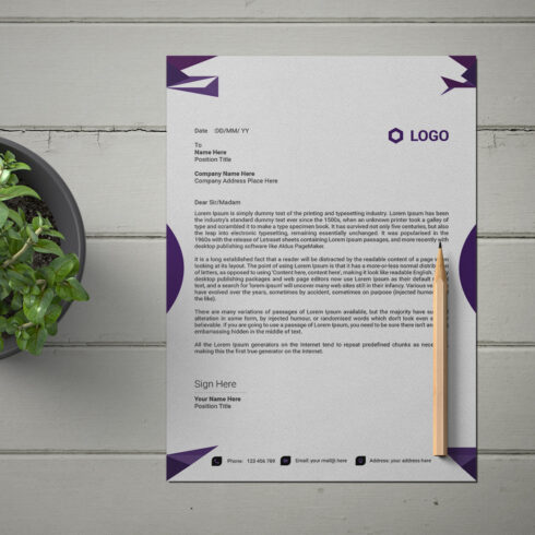 This is a letterhead design This template download contains one color letterhead design cover image.