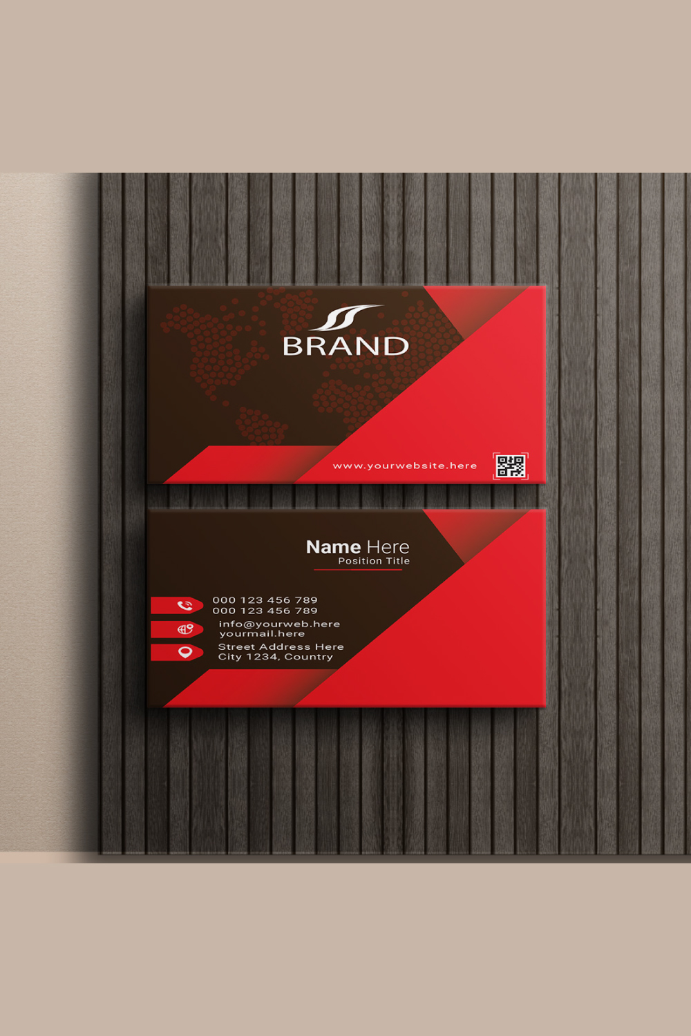 creative and simple modern business card design pinterest preview image.