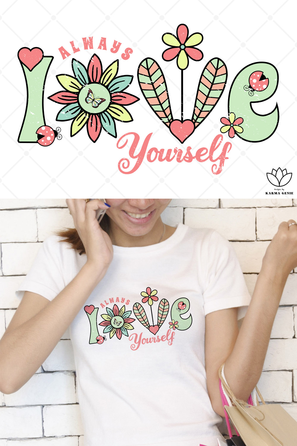 Always Love Yourself - Cute Sublimation pinterest preview image.