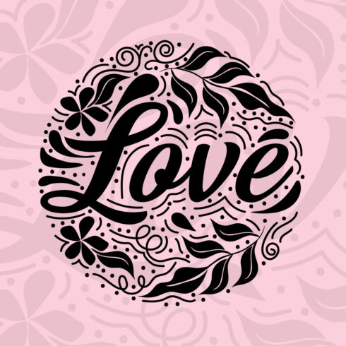 Love Typography Vector Graphic Design cover image.