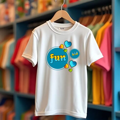 fun kid colorful t-shirt design cover image.