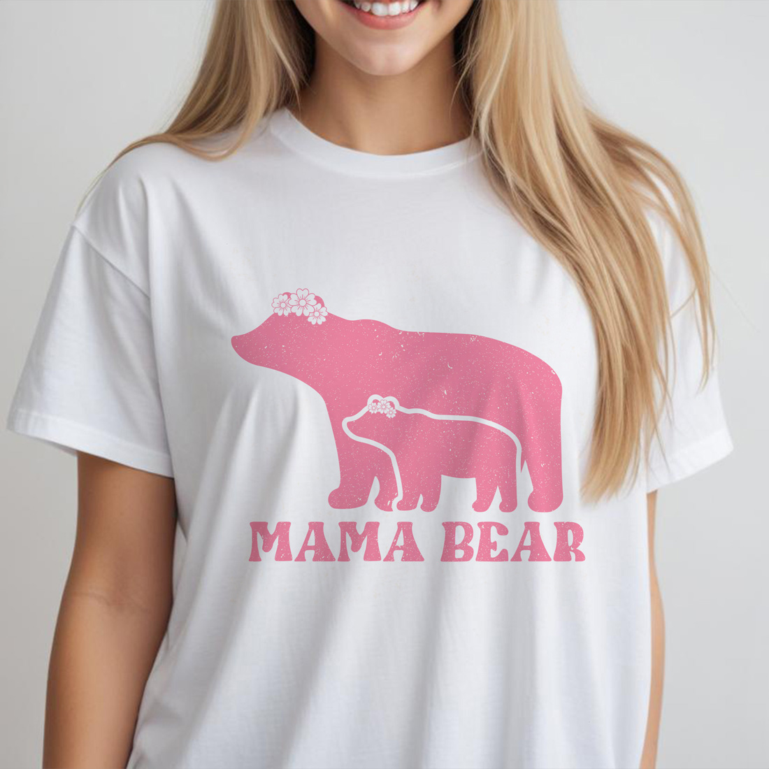 mama bear graphic design 3 white female tshirt front mockup 922