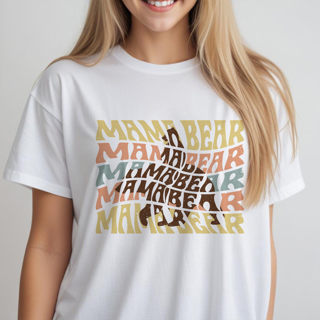 mama bear graphic design white female tshirt front mockup 104