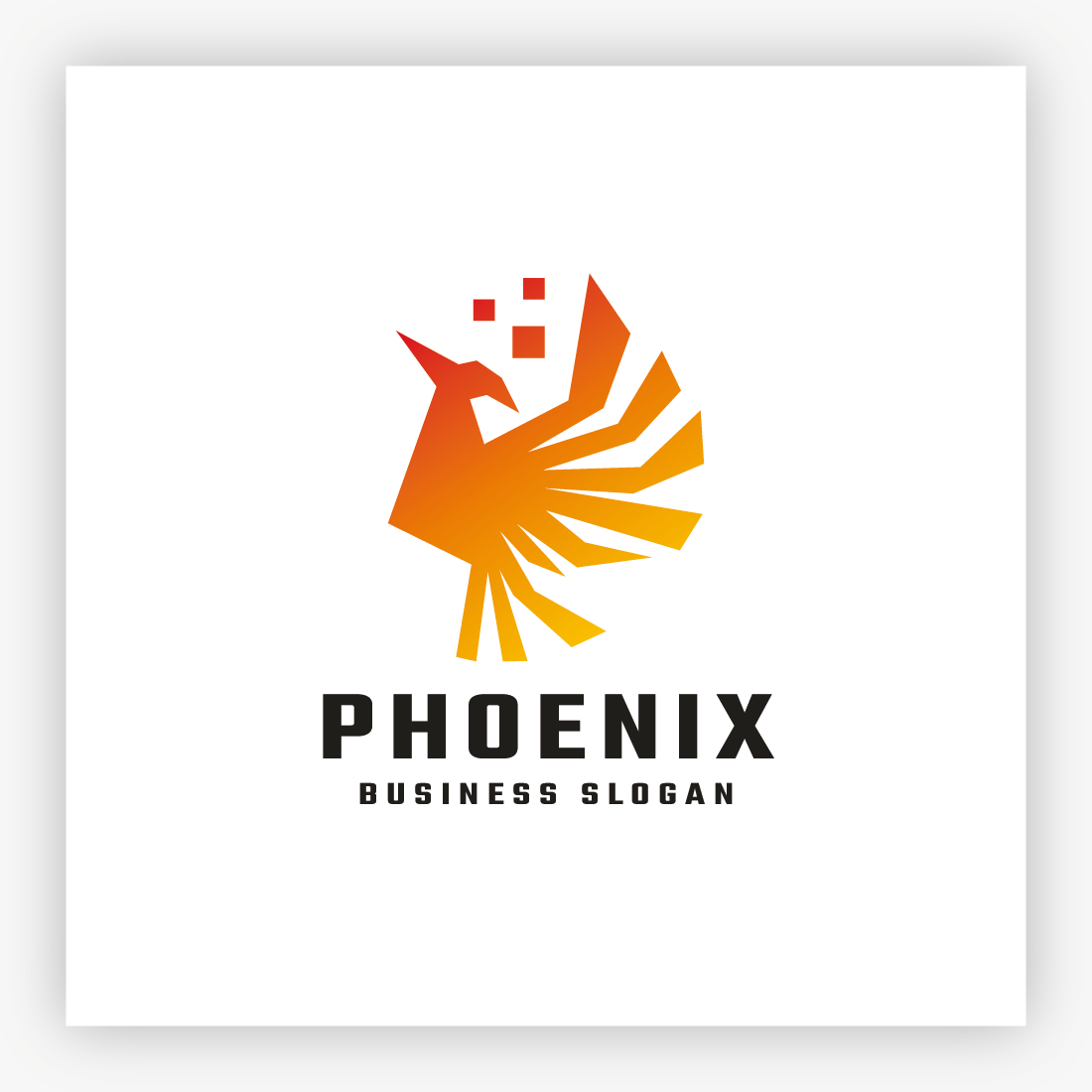 Phoenix Pixel Colorful Logo preview image.