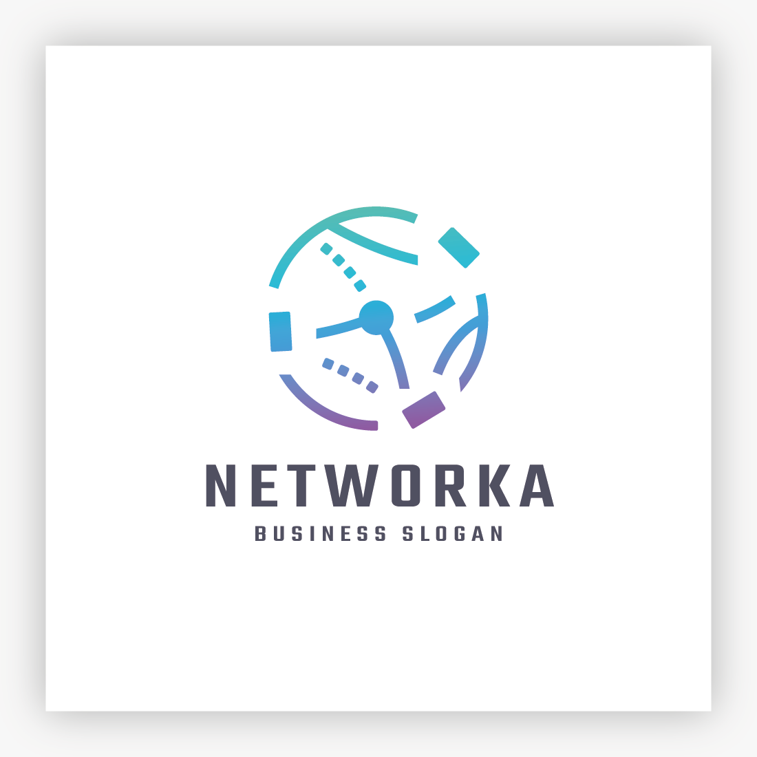 Social Network Tech Logo preview image.