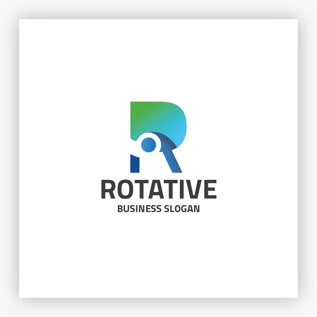 Rotative R Letter Logo cover image.