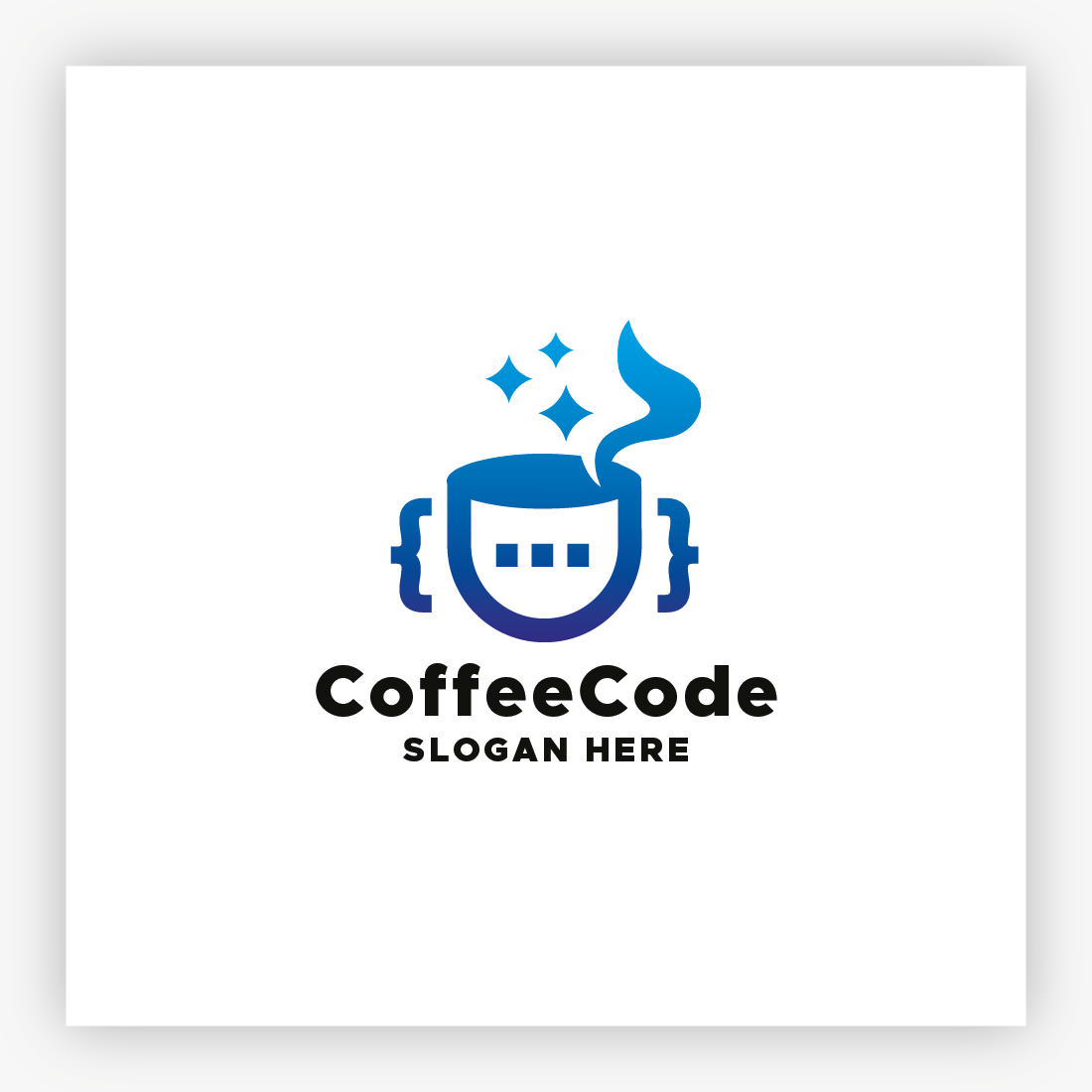 Coffee Code Programming Logo cover image.