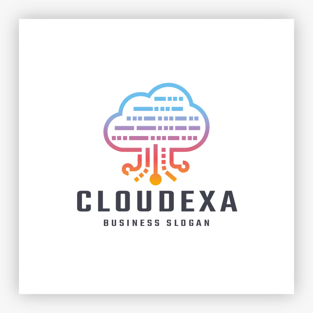 Cloud Dots Tech Logo - MasterBundles