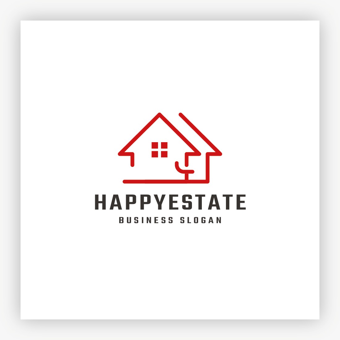 Happy Real Estate Logo cover image.