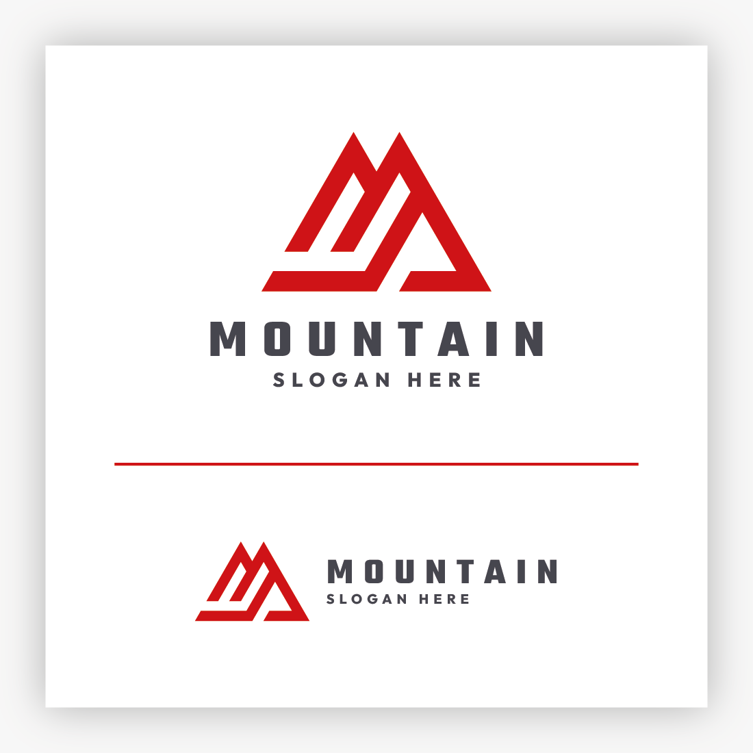 Letter M - Mountain Logo preview image.