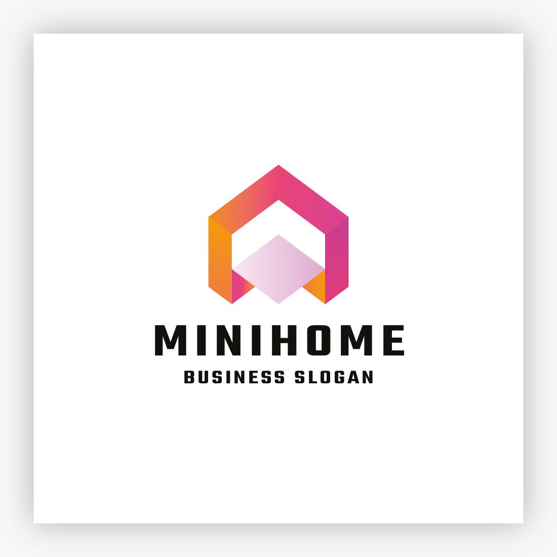 Mini Home Real Estate Logo cover image.