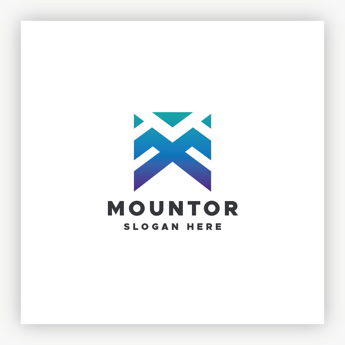 Mountor Letter M Logo preview image.