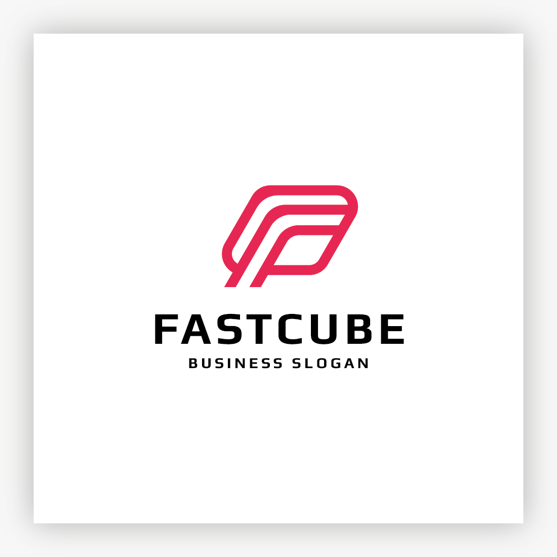 Fast Cube Letter F Logo preview image.