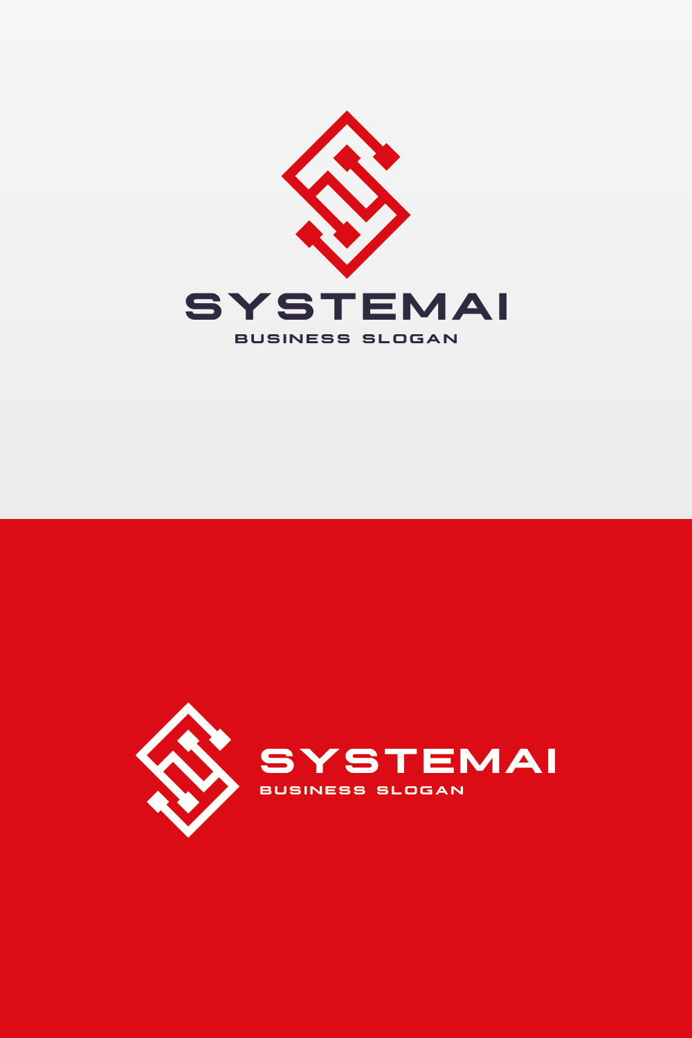 Systemai Letter S Logo pinterest preview image.