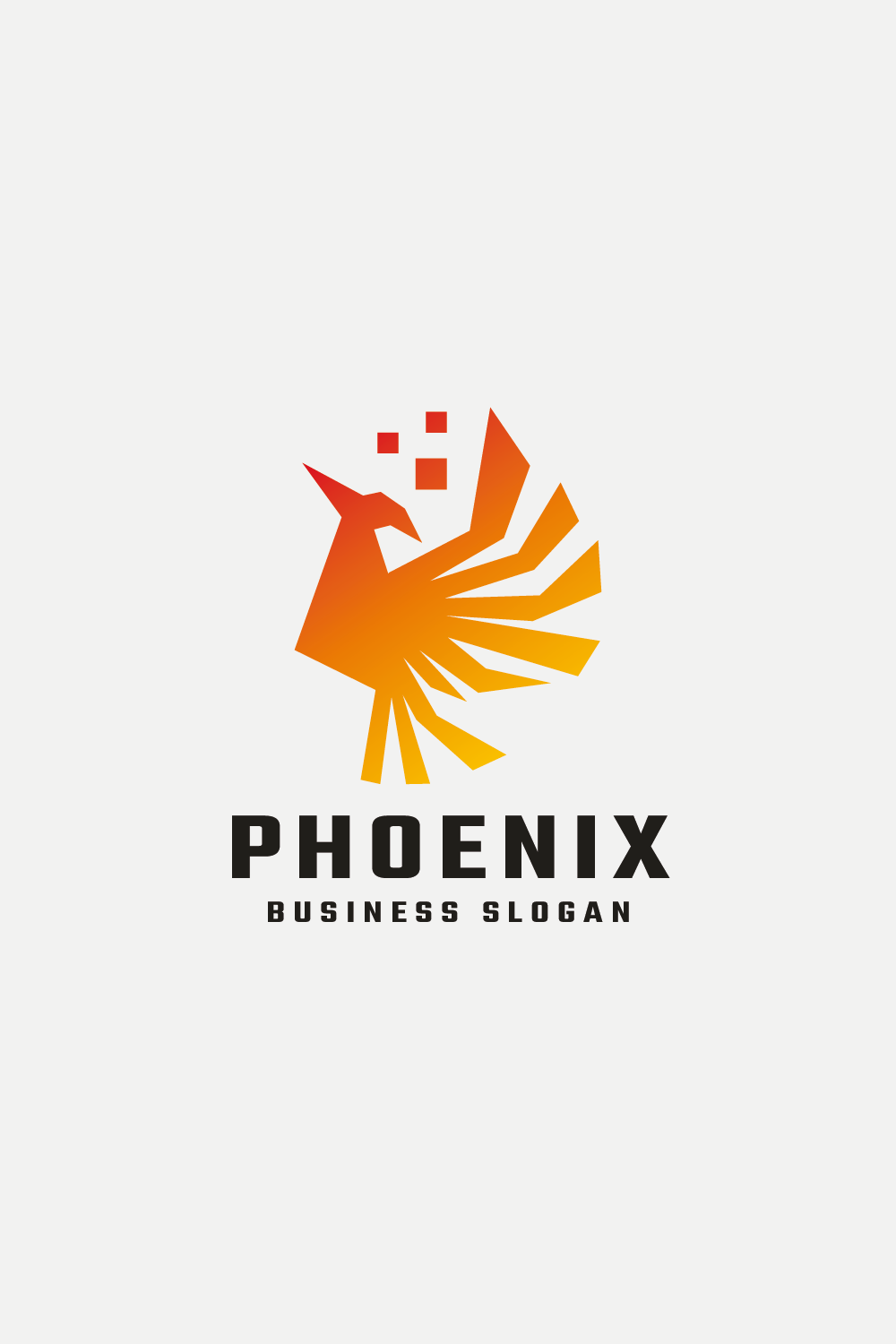 Phoenix Pixel Colorful Logo pinterest preview image.