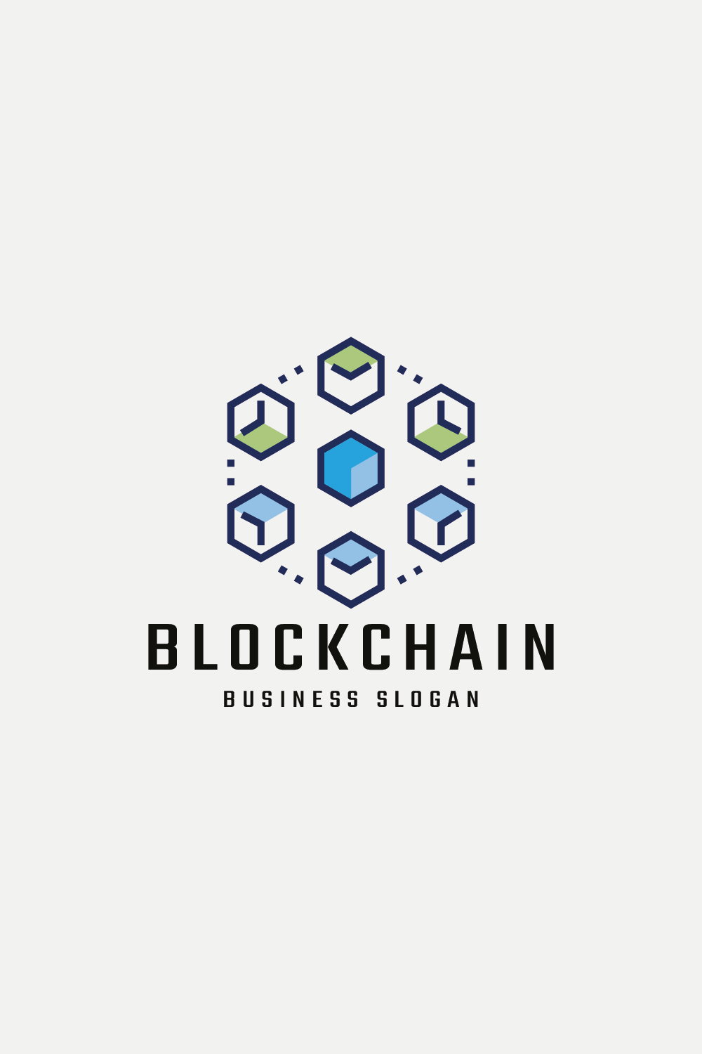 Blockchain Crypto Currency Cash Logo pinterest preview image.