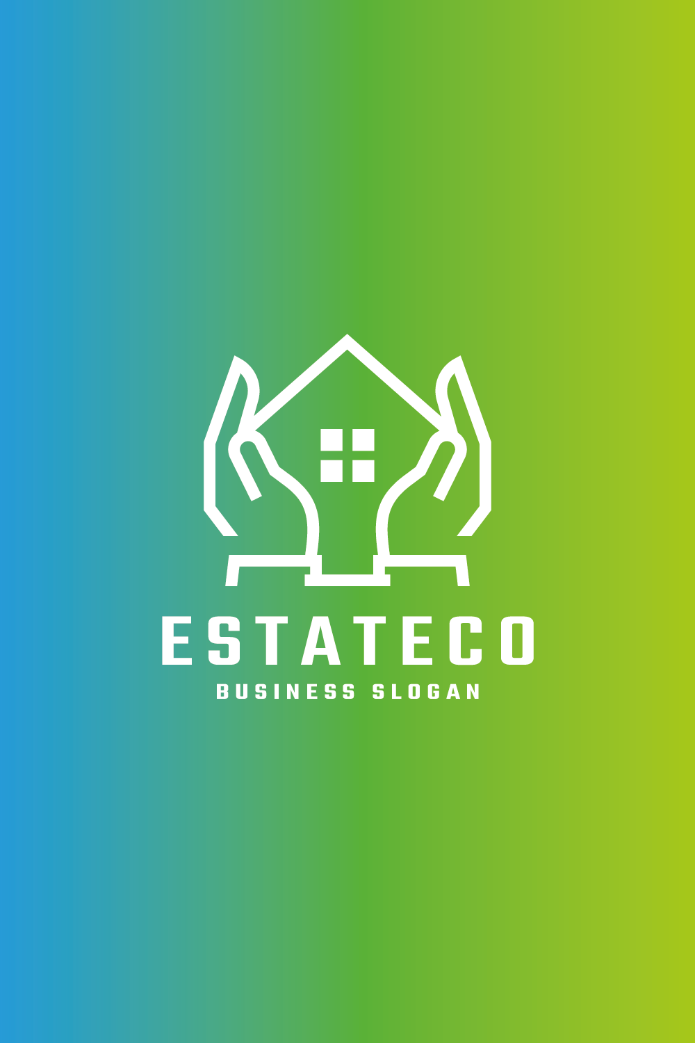 Hand Real Estate System Logo pinterest preview image.