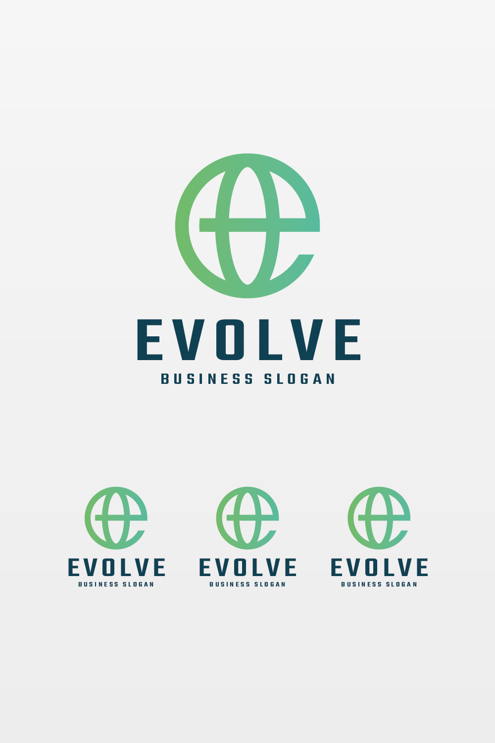 Evolve Letter E Logo pinterest preview image.