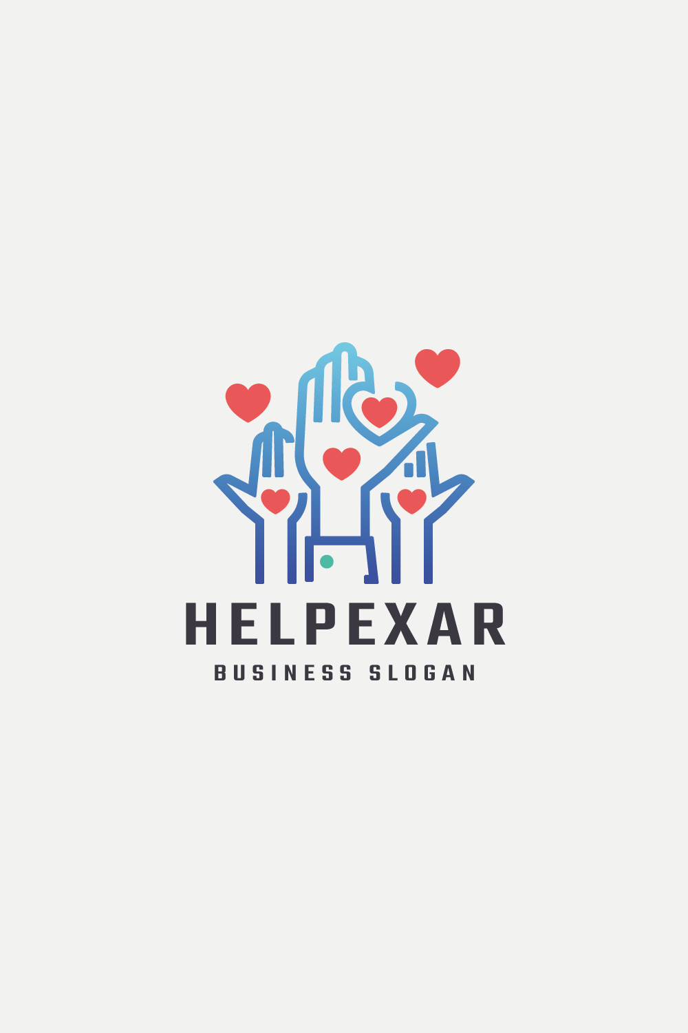 Helping Hand Charity Foundation Logo pinterest preview image.