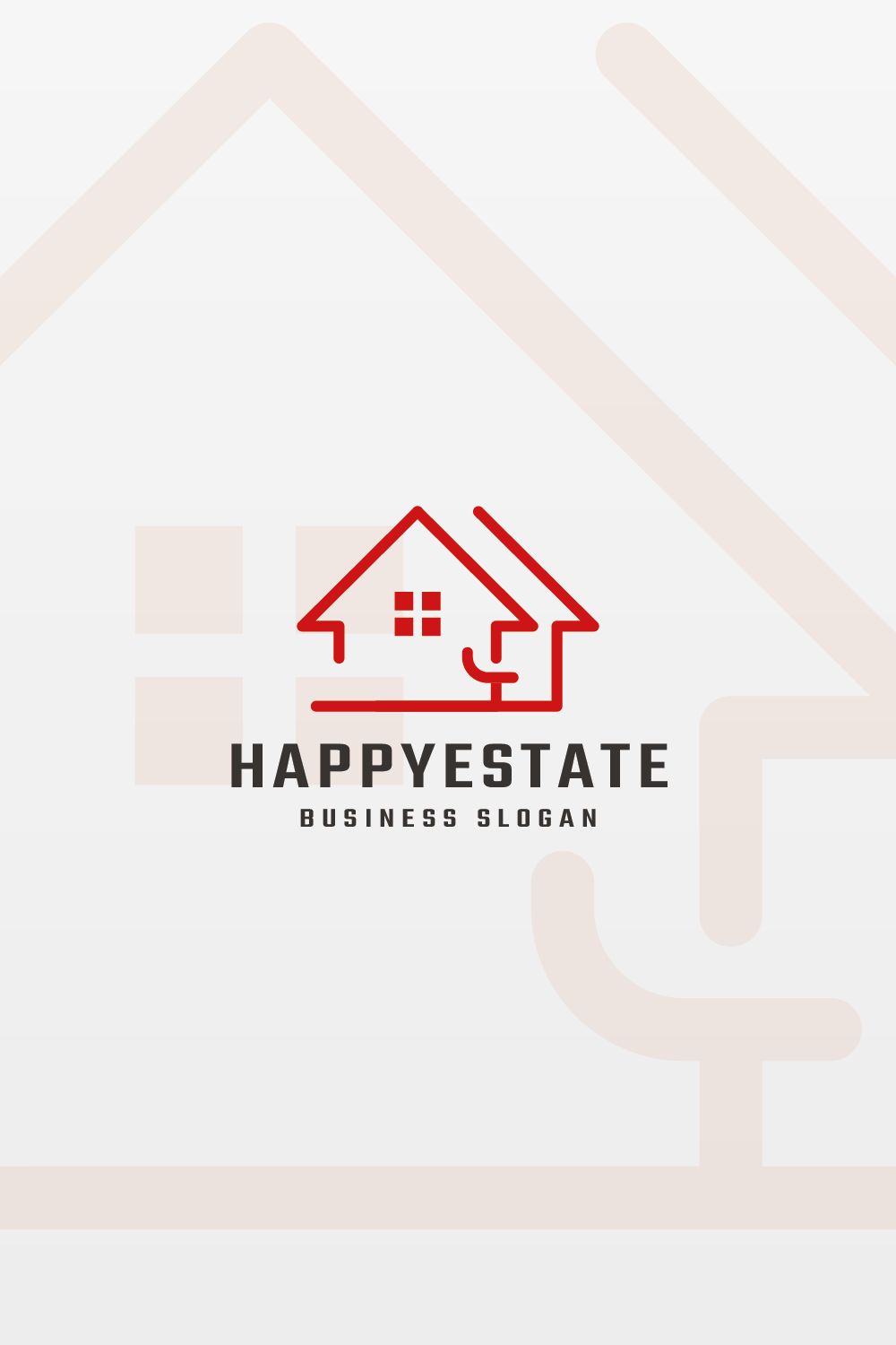 Happy Real Estate Logo pinterest preview image.