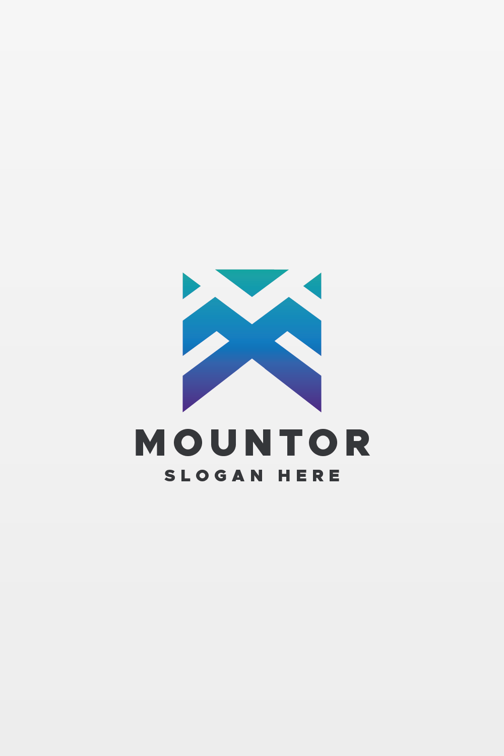 Mountor Letter M Logo pinterest preview image.