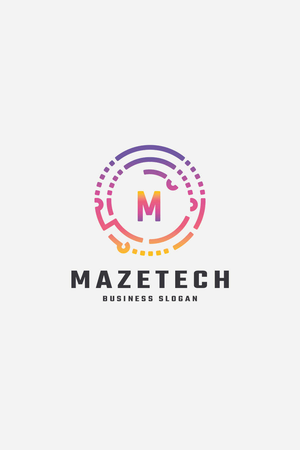 Maze Tech Letter M Logo pinterest preview image.