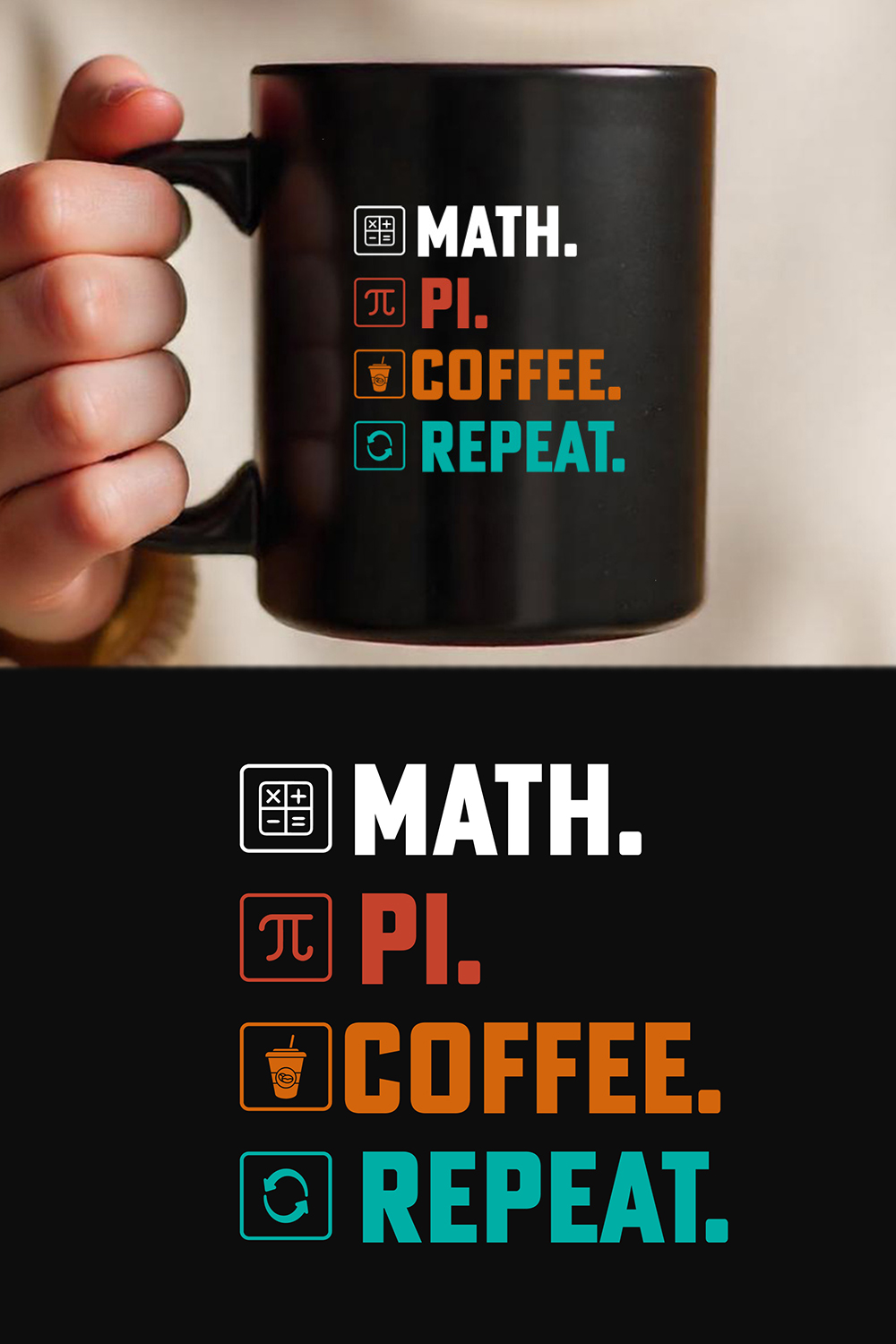 10 Coffee T-shirt Design Bundle pinterest preview image.