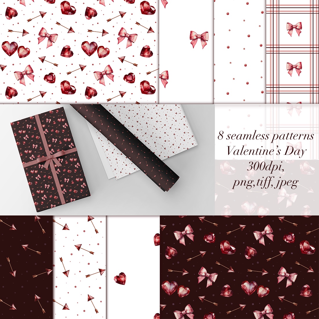 Valentine’s Day patterns cover image.