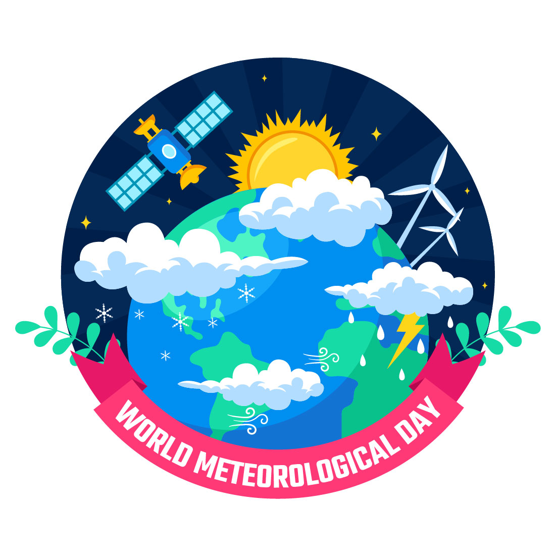 12 World Meteorological Day Illustration cover image.