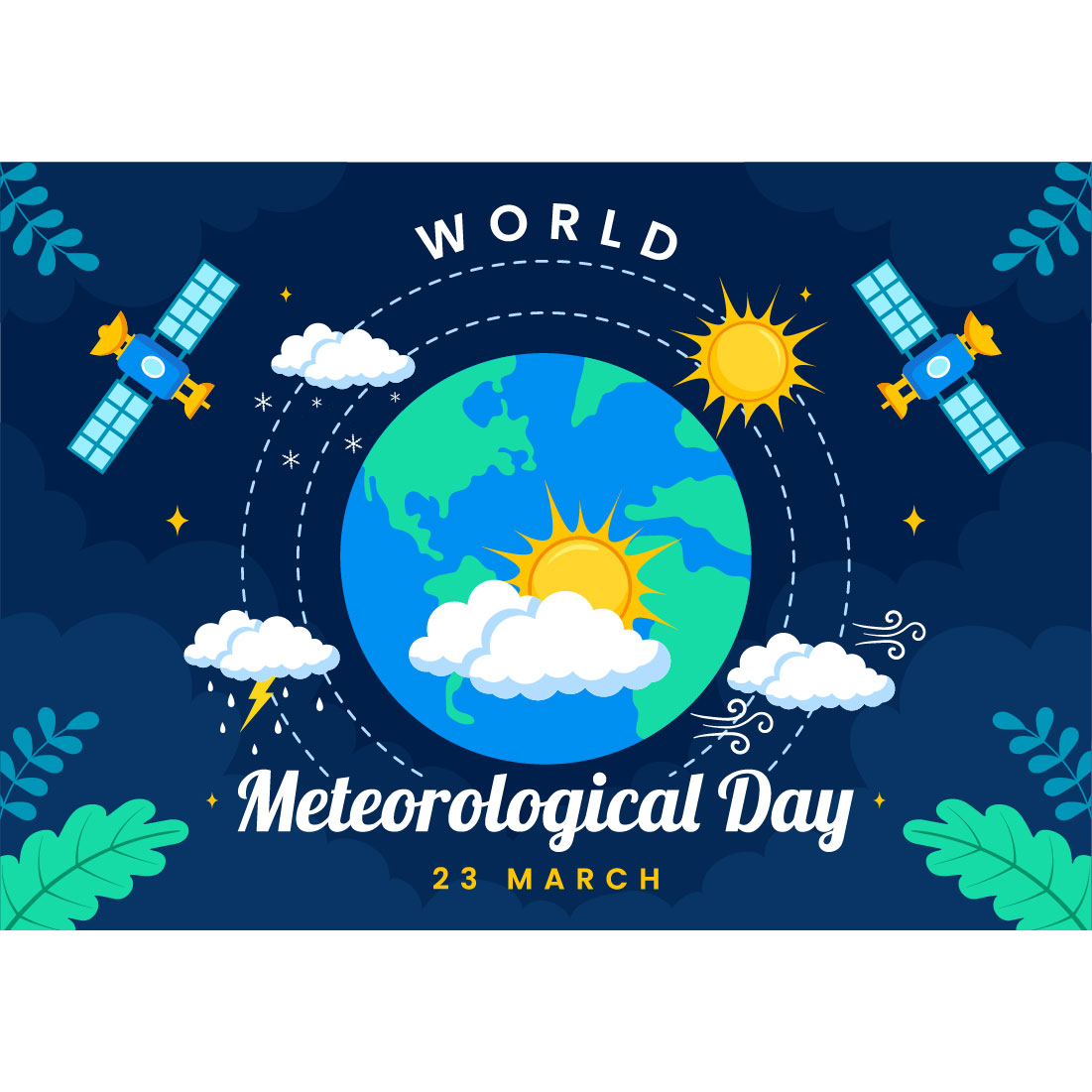 12 World Meteorological Day Illustration preview image.