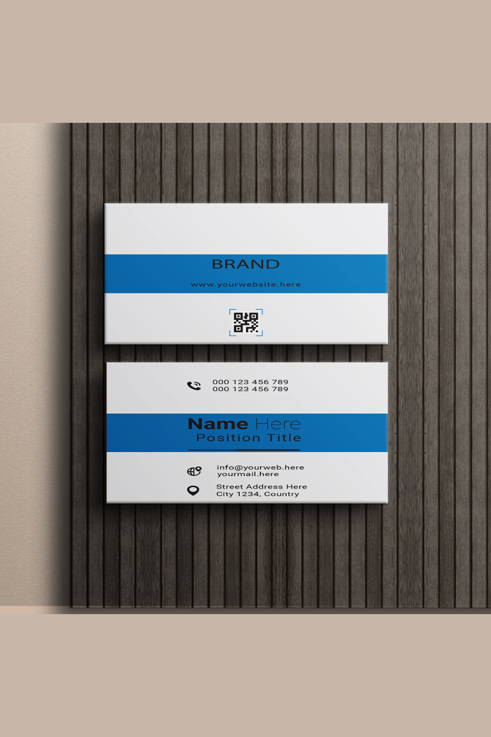 creative and simple modern business card design pinterest preview image.