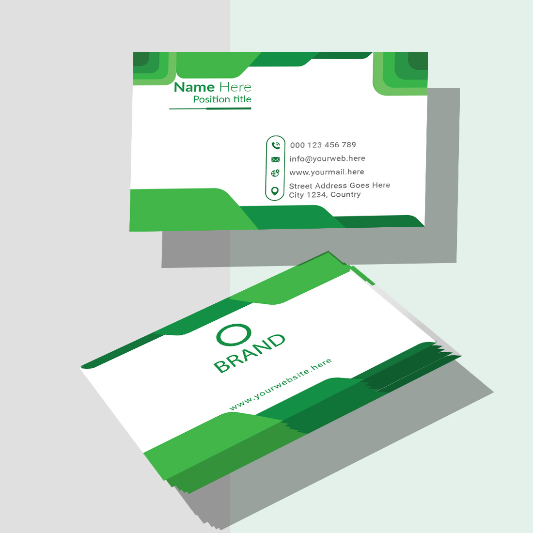 creative and simple modern business card design cover image.