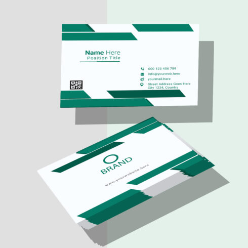 creative and simple modern business card design cover image.