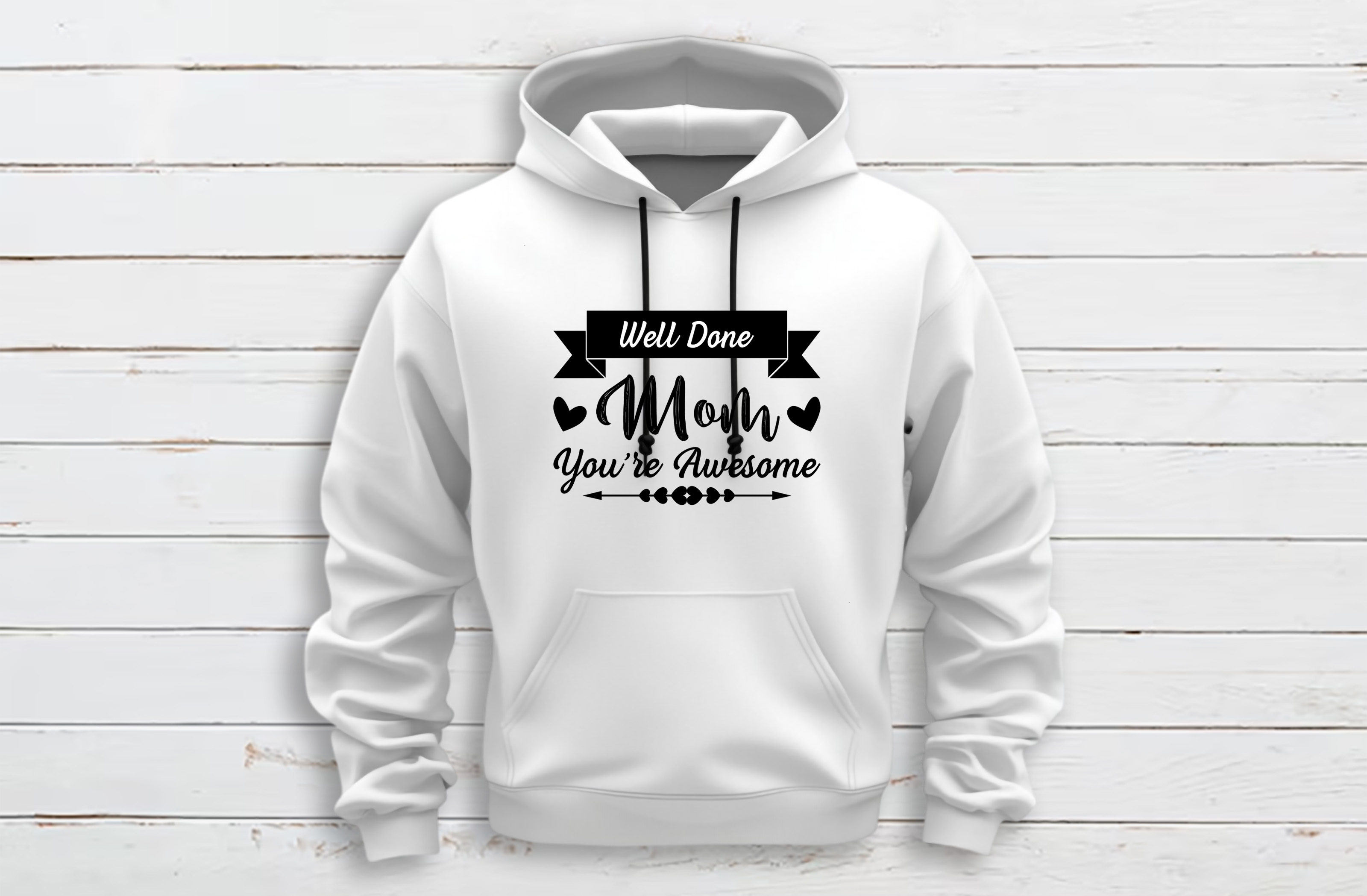 mom you are awesome graphics design white hoodie mockup 792