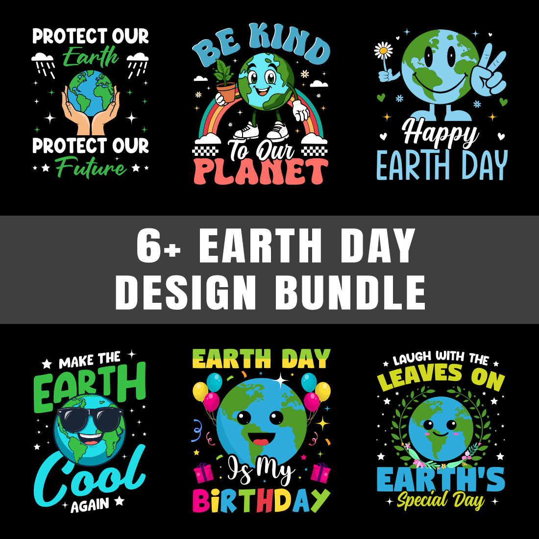 Earth Day Celebration T-Shirt Designs Vibrant, Eco-Friendly Graphics, preview image.