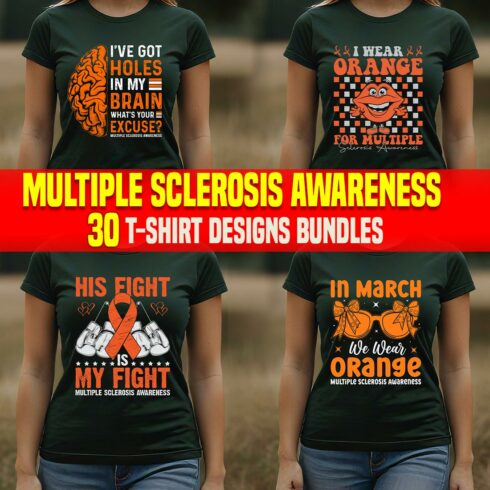 Multiple Sclerosis (MS) Awareness T-shirt Design Bundle cover image.