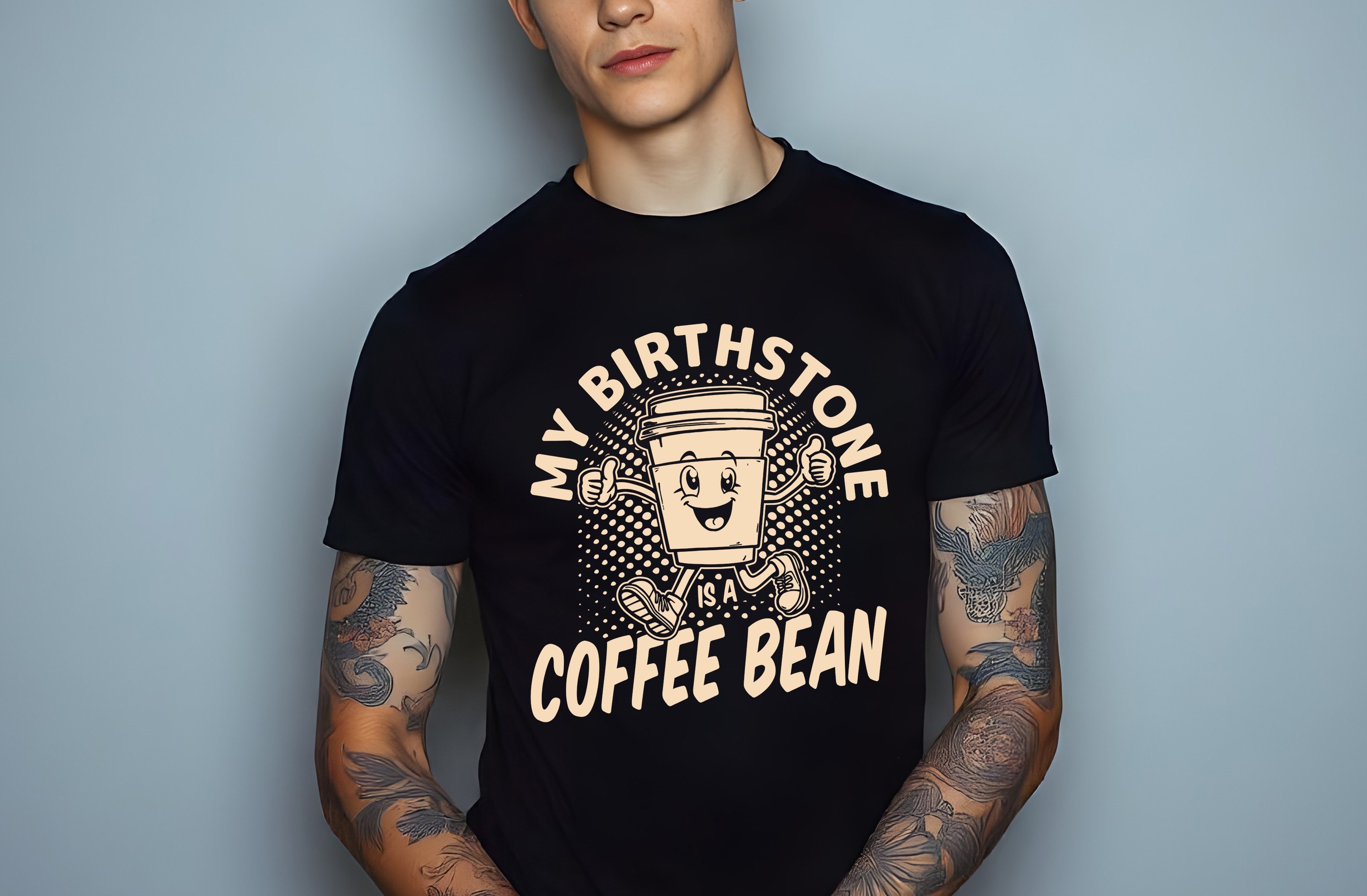 my birthstone is a coffee bean graphic design male t shirt mockups 637