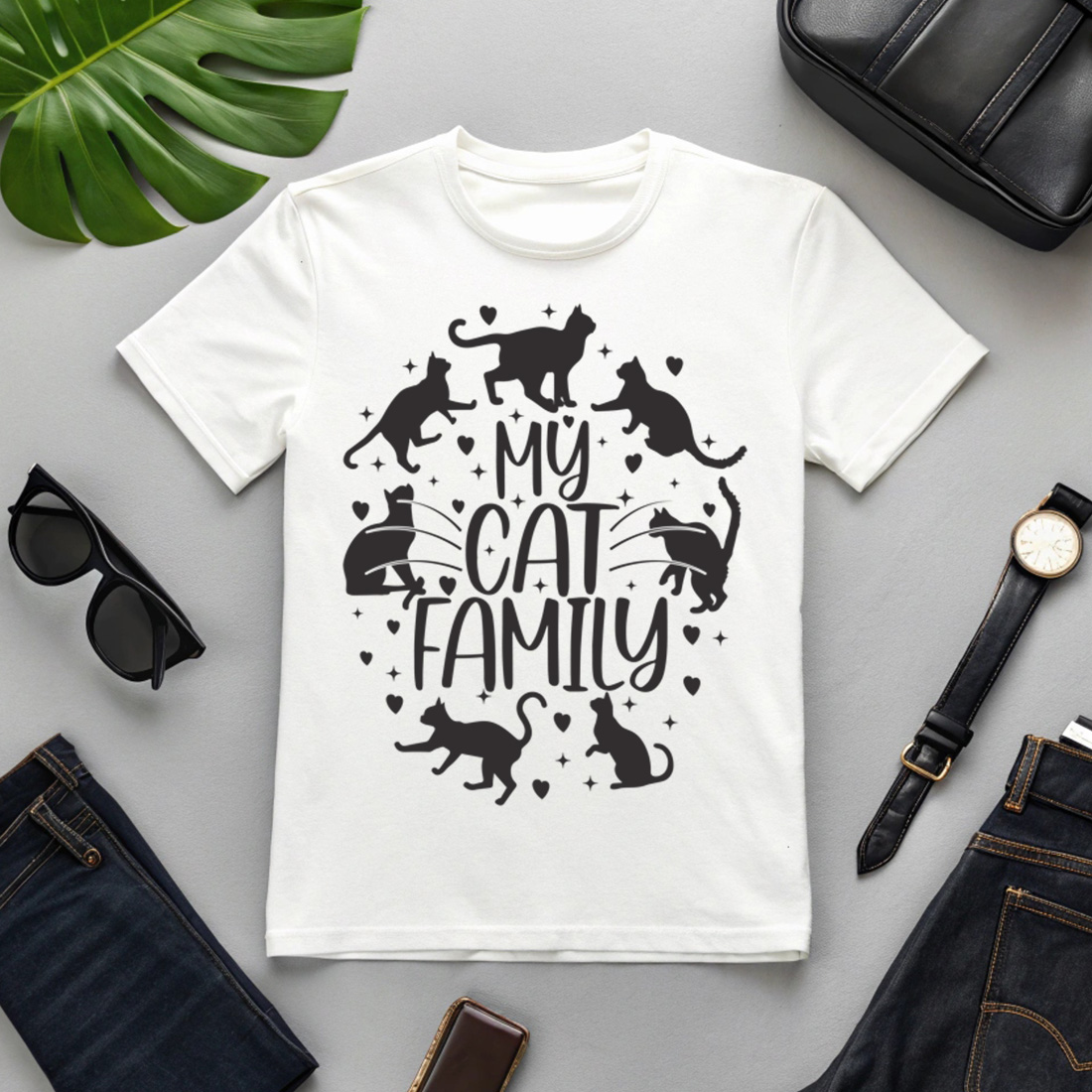 My Cat Family Silhouette Design - Perfect for T-Shirts, Mugs, and Posters cover image.