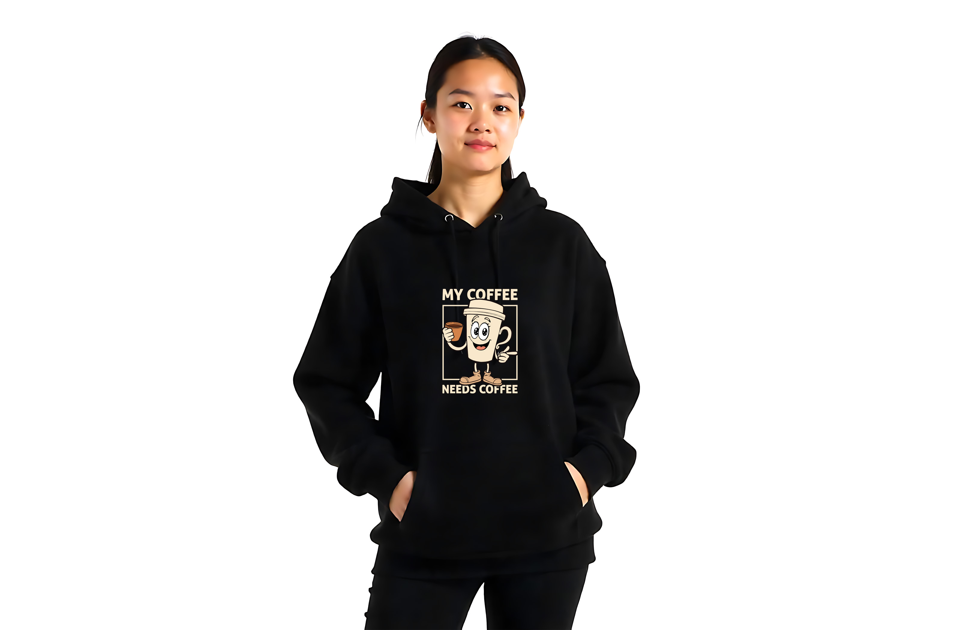 my coffee needs coffee cartoon cup funny graphic design female hoodie 2 794