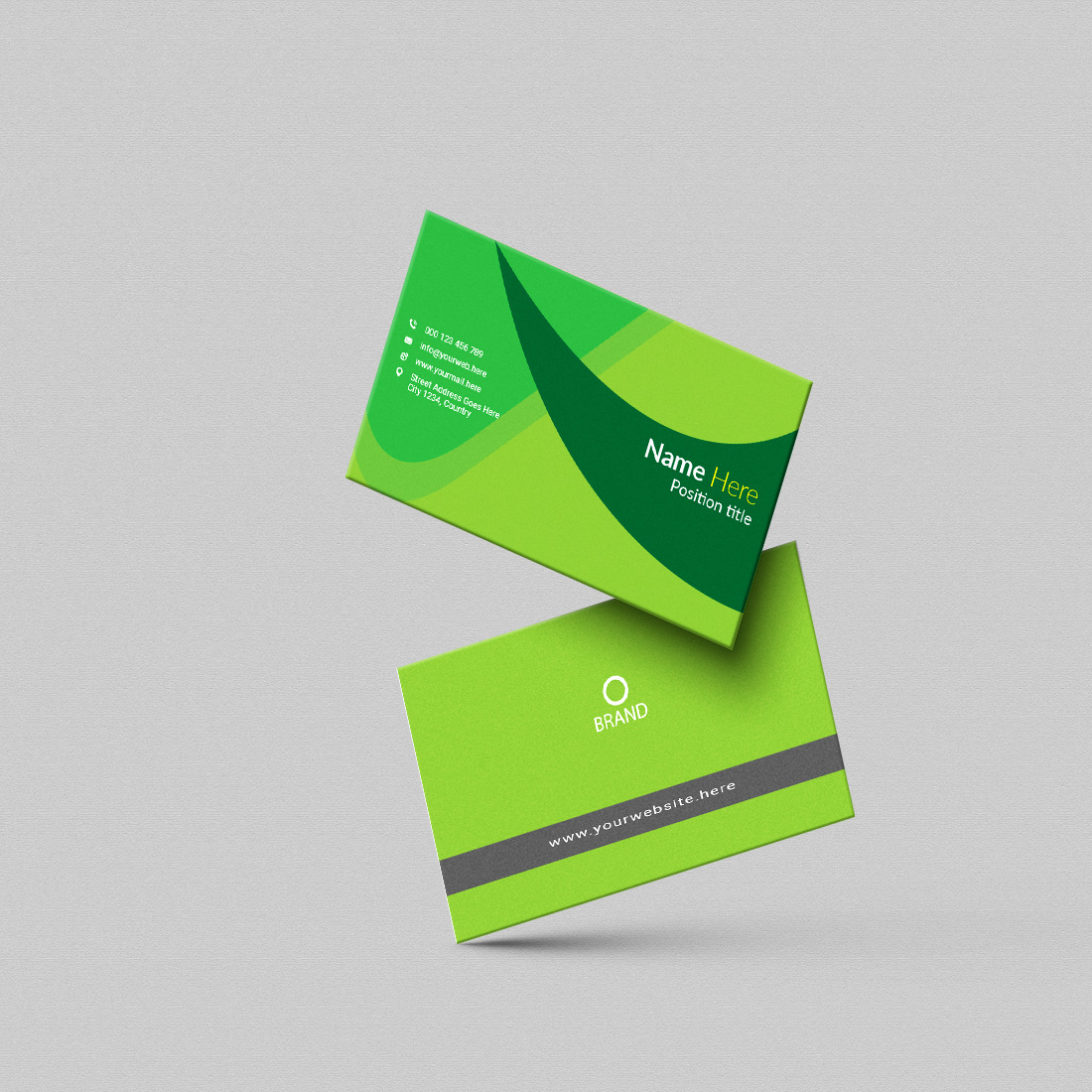 creative and simple modern business card design preview image.