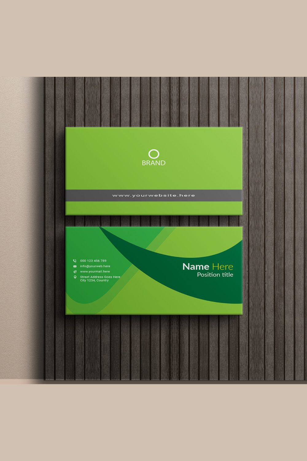 creative and simple modern business card design pinterest preview image.